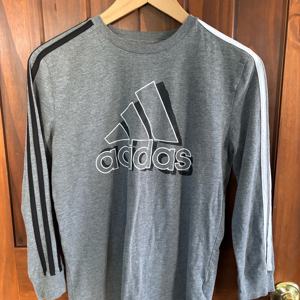Kid’s Adidas Gray Long Sleeve Shirt